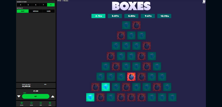 Boxes crash game