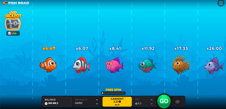 Fish road crash game