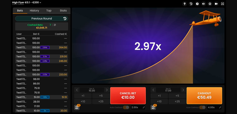 High Flyer crash game